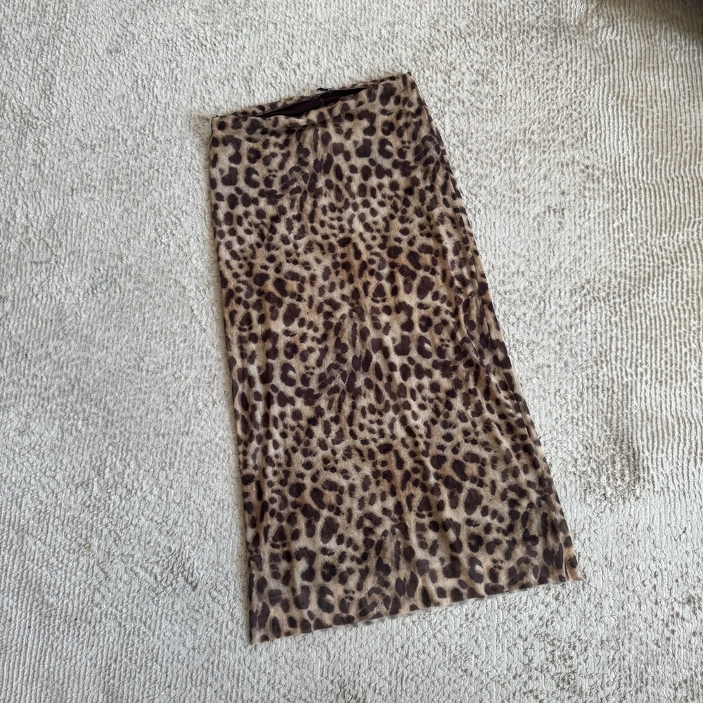 Zara Leopard Print Women's Mesh Skirt
